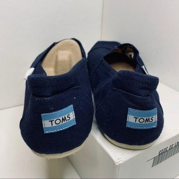 Toms Navy Canvas Men’s Classic Slip on Shoes - Picture 6 of 7